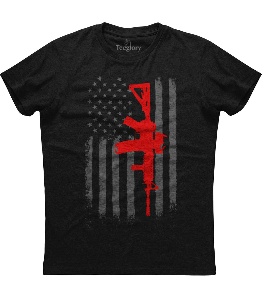 AR15 American Flag T-shirt
