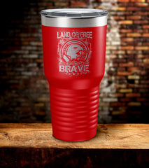 Land Of Free Because Of The Brave Tumbler
